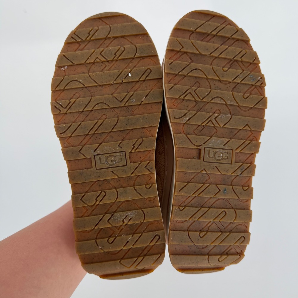 UGG Marin Lace Logo Platform Sneakers Chestnut Tan Suede 1125025 Womens 6 - Picture 13 of 15